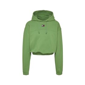 Tommy Jeans DW0DW16135 Kapüşon Yaka Baskılı Yeşil Kadın Sweatshirt