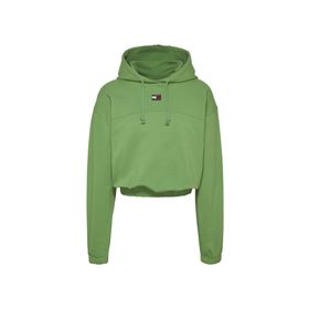 Tommy Jeans DW0DW16135 Kapüşon Yaka Baskılı Yeşil Kadın Sweatshirt