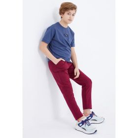 Tommy Life 10858 Erguvan Bağcıklı Dar Paça Basic Erkek Çocuk Eşofman Alt