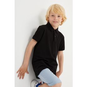 Tommy Life 10962 Siyah Klasik Kısa Kollu Polo Yaka Erkek Çocuk T-Shirt