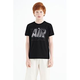 Tommy Life 11098 Siyah Yazı Baskılı Standart Kalıp O Yaka Erkek Çocuk T-Shirt