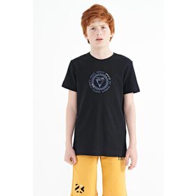 Tommy Life 11115 Lacivert Nakış İşleme Detaylı O Yaka Standart Kalıp Erkek Çocuk T-Shirt