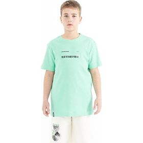 Tommy Life 11117 Su Yeşili Baskı Detaylı O Yaka Standart Kalıp Erkek T-Shirt