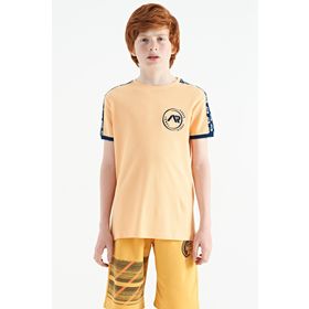 Tommy Life 11121 Kavun Içi Omuz Baskı Detaylı Standart Kalıp O Yaka Erkek Çocuk T-Shirt
