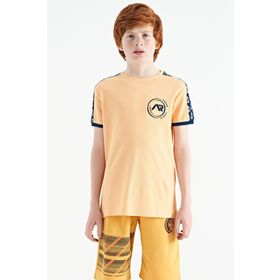 Tommy Life 11121 Kavun Içi Omuz Baskı Detaylı Standart Kalıp O Yaka Erkek Çocuk T-Shirt