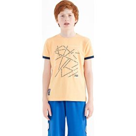 Tommy Life 11132 Kavun Içi Minimal Yazı Baskılı Standart Kalıp O Yaka Erkek Çocuk T-Shirt