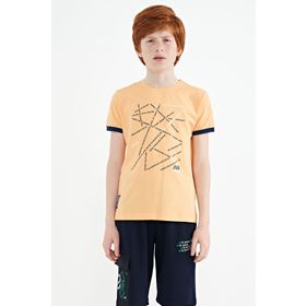 Tommy Life 11132 Kavun Içi Minimal Yazı Baskılı Standart Kalıp O Yaka Erkek Çocuk T-Shirt