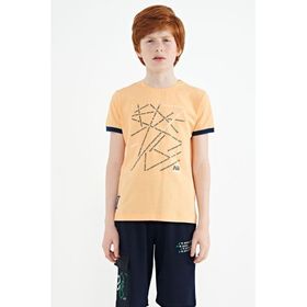 Tommy Life 11132 Kavun Içi Minimal Yazı Baskılı Standart Kalıp O Yaka Erkek Çocuk T-Shirt
