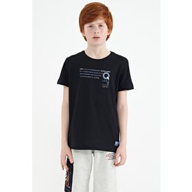 Tommy Life 11145 Lacivert Baskı Detaylı O Yaka Standart Kalıp Erkek Çocuk T-Shirt