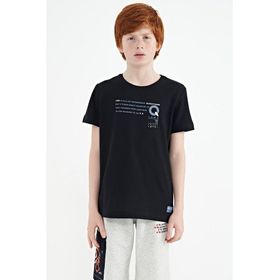 Tommy Life 11145 Lacivert Baskı Detaylı O Yaka Standart Kalıp Erkek Çocuk T-Shirt