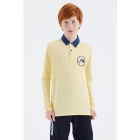 Tommy Life 11172 Sarı Polo Yaka Erkek Çocuk T-Shirt