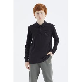 Tommy Life 11172 Siyah Polo Yaka Erkek Çocuk T-shirt