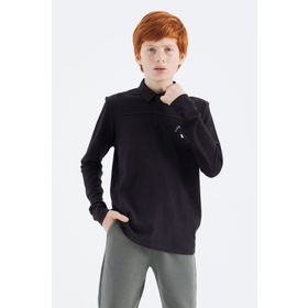 Tommy Life 11172 Siyah Polo Yaka Erkek Çocuk T-shirt