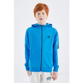 Tommy Life 11180 Saks Fermuarlı Erkek Çocuk Sweatshirt