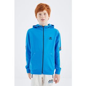 Tommy Life 11180 Saks Fermuarlı Erkek Çocuk Sweatshirt