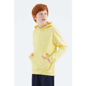 Tommy Life 11181 Sarı Kapüşonlu Basic Erkek Çocuk Sweatshirt