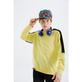Tommy Life 11182 Sarı Basic O Yaka Erkek Çocuk Sweatshirt