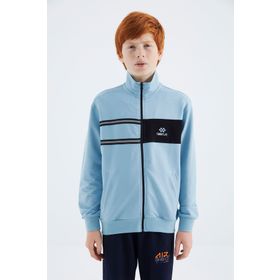 Tommy Life 11183 Açık Mavi Dik Yaka Erkek Çocuk Sweatshirt