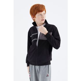 Tommy Life 11183 Siyah Dik Yaka Erkek Çocuk Sweatshirt