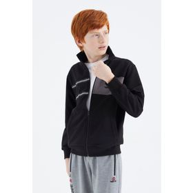 Tommy Life 11183 Siyah Dik Yaka Erkek Çocuk Sweatshirt