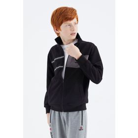 Tommy Life 11183 Siyah Dik Yaka Erkek Çocuk Sweatshirt
