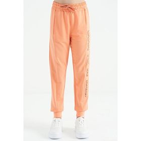 Tommy Life 75123 Kavun İçi Yan Yazı Nakışlı Bağcıklı Standart Kalıp Jogger Kız Çocuk Eşofman Alt