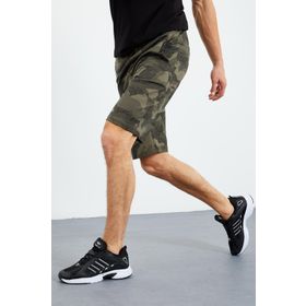 Tommy Life 81126 Kamuflaj Desenli Cepli Haki Erkek Standart Kalıp Şort