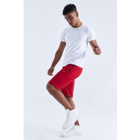 Tommy Life 81136 Gizli Fermuar Arka Cepli Bağcıklı Standart Kalıp Kırmızı Erkek Şort