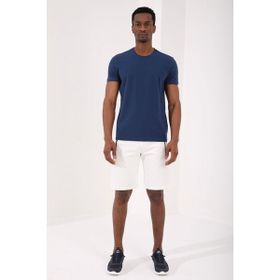 Tommy Life 81141 Ekru Fermuar Cepli Yazı Detaylı Erkek Standart Kalıp Şort