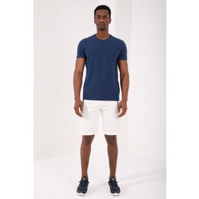 Tommy Life 81141 Ekru Fermuar Cepli Yazı Detaylı Erkek Standart Kalıp Şort