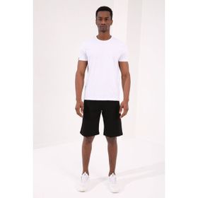 Tommy Life 81141 Fermuar Cepli Yazı Detaylı Standart Kalıp Siyah Erkek Şort