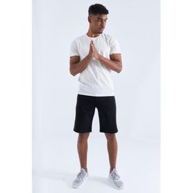 Tommy Life 81141 Fermuar Cepli Yazı Detaylı Standart Kalıp Siyah Erkek Şort