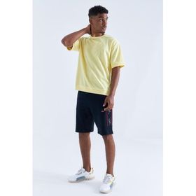 Tommy Life 81148 Lacivert Kırmızı Yan Şeritli Standart Kalıp Erkek Şort