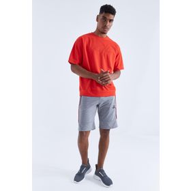 Tommy Life 81148 Yan Şeritli Standart Kalıp Gri Melanj Erkek Şort