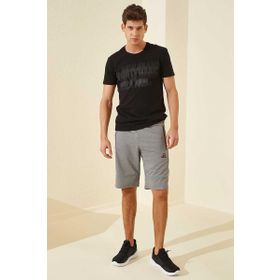 Tommy Life 81148 Yan Şeritli Standart Kalıp Gri Melanj Erkek Şort