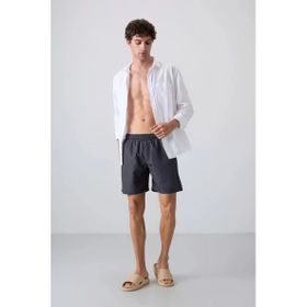 Tommy Life 81237 Antrasıt Hızlı Kuruyan Standart Fit Erkek Deniz Şortu