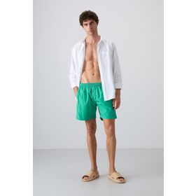 Tommy Life 81237 Yeşil Hızlı Kuruyan Standart Fit Erkek Deniz Şortu