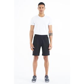 Tommy Life 81239 Siyah Fermuar Cepli Bağcıklı Standart Kalıp Erkek Şort
