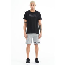 Tommy Life 81241 Gri Melanj Baskı Detaylı Bağcıklı Standart Kalıp Erkek Şort
