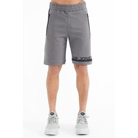 Tommy Life 81241 Koyu Gri Baskı Detaylı Bağcıklı Standart Kalıp Erkek Şort