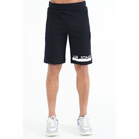 Tommy Life 81241 Lacivert Baskı Detaylı Bağcıklı Standart Kalıp Erkek Şort