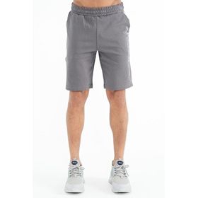 Tommy Life 81245 Koyu Gri Yan Baskılı Bağcıklı Standart Kalıp Erkek Şort