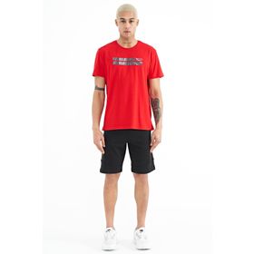 Tommy Life 81246 Siyah Baskılı Detaylı Bağcıklı Erkek Şort