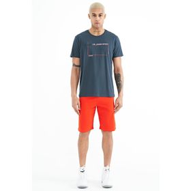 Tommy Life 81247 Kırmızı Fiesta Bağcıklı Logo Nakışlı Standart Kalıp Erkek Şort