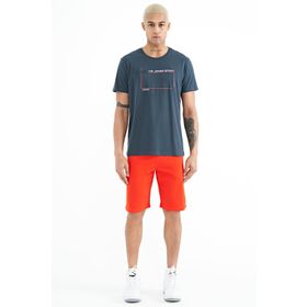 Tommy Life 81247 Kırmızı Fiesta Bağcıklı Logo Nakışlı Standart Kalıp Erkek Şort