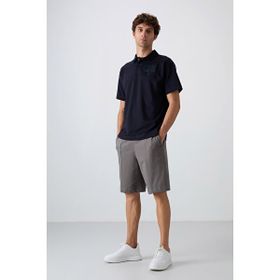 Tommy Life 81261 Siyah Pamuklu Yumuşak Dokulu Comfort Fit Basic Erkek Şort
