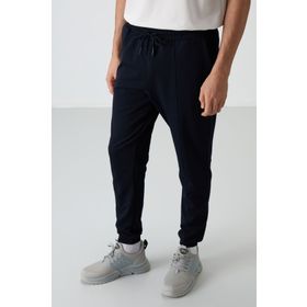 Tommy Life 82123 Lacivert Pamuklu Yumuşak Dokulu Comfort Fit Nakışlı Erkek Jogger Eşofman