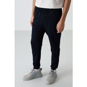 Tommy Life 82123 Lacivert Pamuklu Yumuşak Dokulu Comfort Fit Nakışlı Erkek Jogger Eşofman