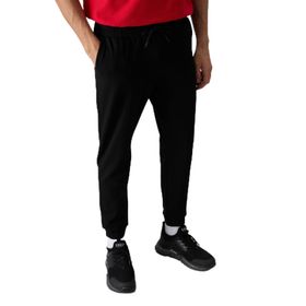 Tommy Life 82123 Siyah Pamuklu Yumuşak Dokulu Comfort Fit Nakışlı Erkek Jogger