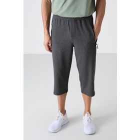 Tommy Life 83091 Antrasit Melanj Erkek Fermuar Cepli Standart Kalıp Klasik Paça Kapri